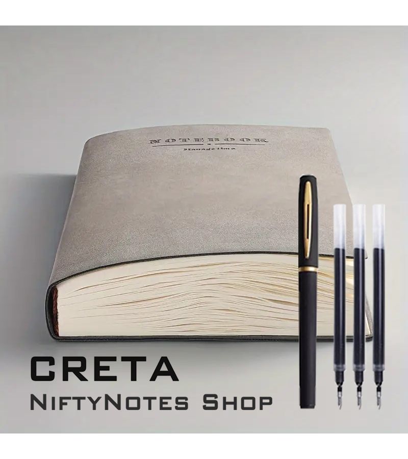 Premium A5 Hardcover Faux Leather Notebook 360 Pages Emerald Green Set With Stylish Black Golden Pen And 3 Refills For Daily Writing Journal School Office Use Professionals And Students - Image 3
