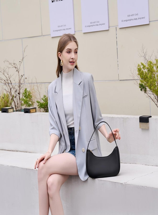 WSRYDJDL Fashion shoulder Bag for Women's Cute Hobo Tote Handbag Mini Clutch Underarm Purse for Daily Use/Work/Travel/Casual Outings (Black) - Image 3