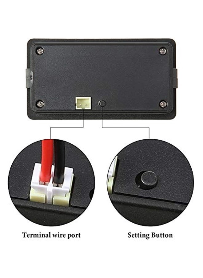 Generic Dc 12V 24V 36V 48V 72V Battery Meter With Alarm Battery Tester Battery Capacity Voltage Indicator Battery Display Monitors Lead Acid And Lithium Ion Battery Indicator Green  - Image 4