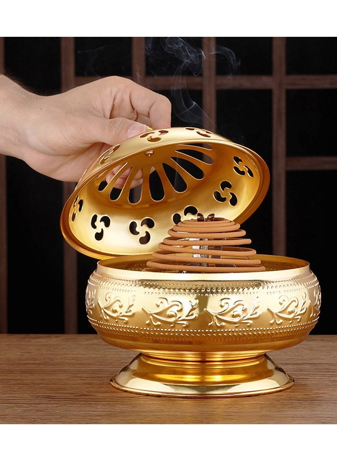 هومستر لوتس بوخن حارق Dhoop حامل -Aromatherapy موقد و بوخن حارق ，ديكور غرفة المنزل القديمة القديمة ，تسخين المنزل روحي ريكي اليوغا هدايا التأمل - Image 1