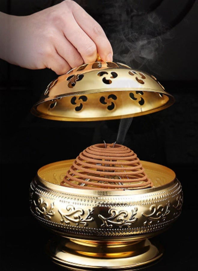 هومستر لوتس بوخن حارق Dhoop حامل -Aromatherapy موقد و بوخن حارق ，ديكور غرفة المنزل القديمة القديمة ，تسخين المنزل روحي ريكي اليوغا هدايا التأمل - Image 3