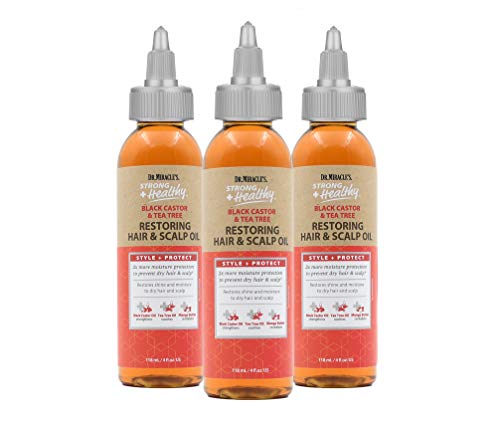 Dr Miracle's Dr. Miracle's Strong & Healthy Restoring Hair & Scalp Treatment (3 Pack) - Enriched with Black Castor Oil, Tea Tree Oil, and Mango Butter for Intense Moisture - Image 1