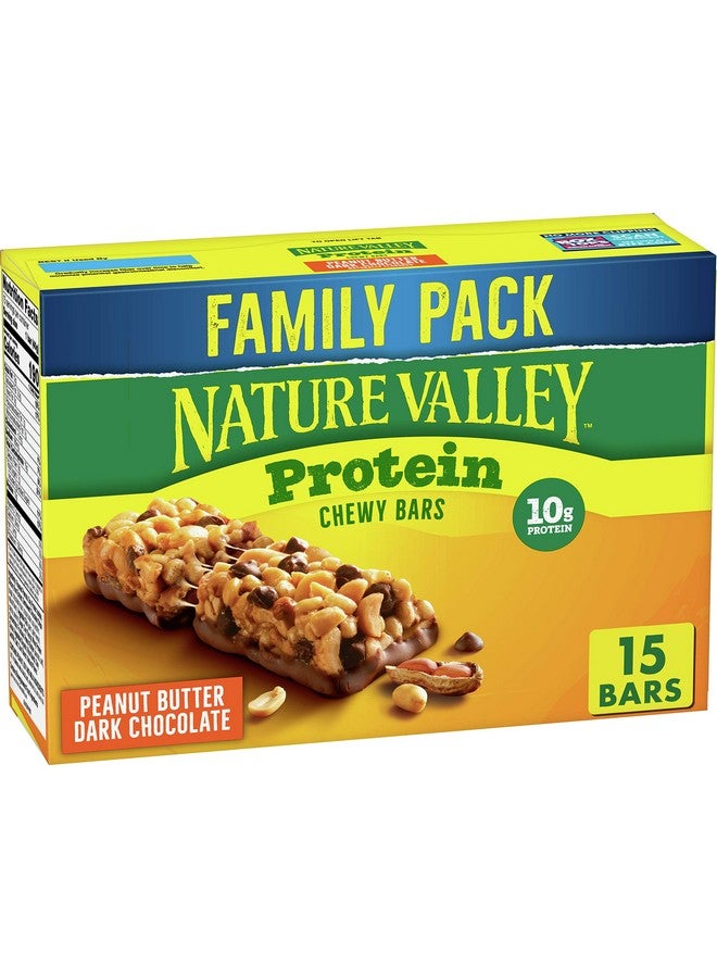 Nature Valley Nature Valley Chewy Granola Bars, Protein, Peanut Butter Dark Chocolate, 15 bars, 21.3 OZ  - Image 1