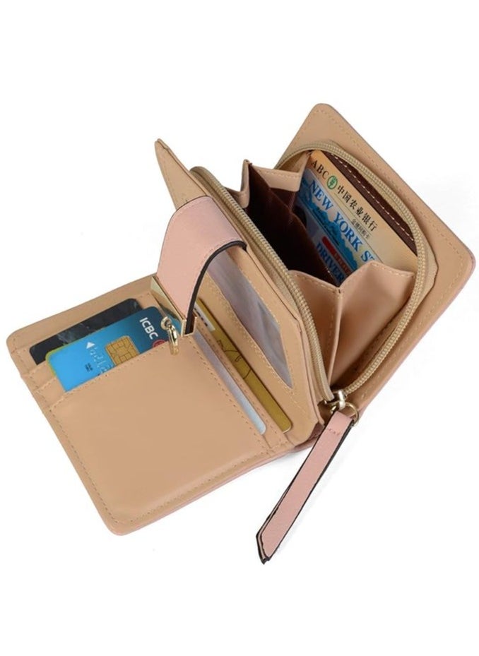 INOVERA (LABEL) Women's Rose Gold Vegan Leather Leaf Bi-fold Card Coin Holder Small Wallet  - Image 3