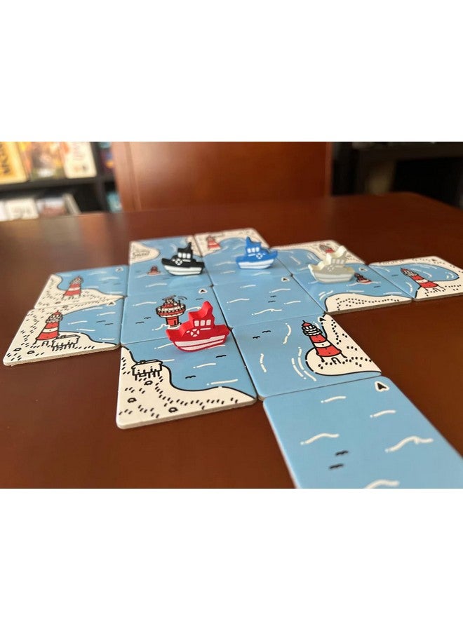 Pandasaurus Games Beacon Patrol Board Game - Cooperative Coast Guard Adventure! Tile Placement Strategy Game, Fun Family Game for Kids and Adults, Ages 8+, 1-4 Players, 30 Minute Playtime, Made by Pandasaurus Games - Image 4