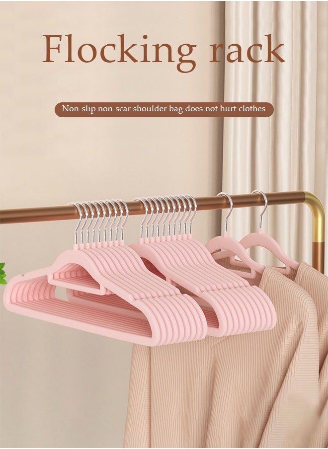 Generic - 30 Pack Coat Wire Hangers For Clothes Clothes Hangers Adult Coathangers Pink Wire Coat Hanger Space Saving plastics Hangers Non Slip 17.7 Inch Ultra Thin for Standard Size Suits, Shirts, Pants, Skirt - Image 1