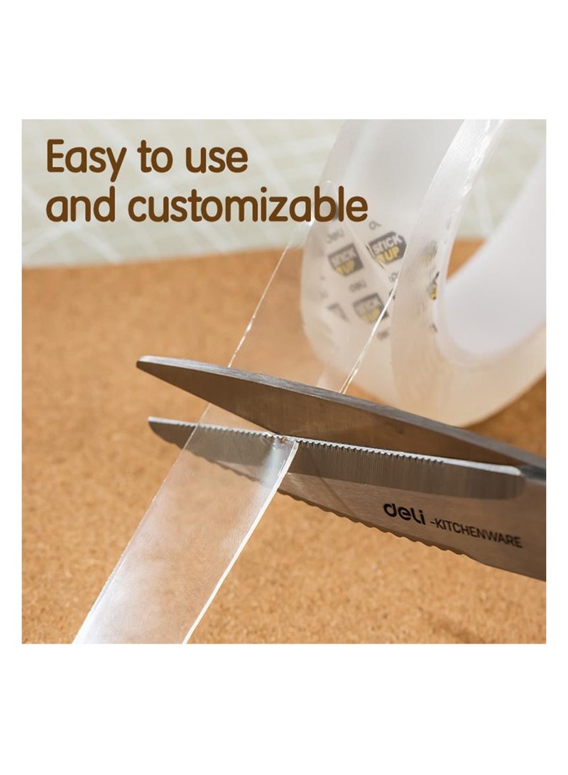 Deli 1-Piece Multi Functional Double Sided Nano Tape 1 Inch Width 5 Meter Length - Image 3