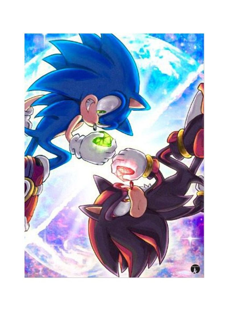 RKN Sonic Printed Mouse Pad Blue/White/Orange