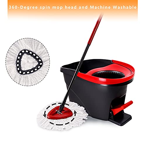 Yision 12PCS Mop Replacement Heads,100% Microfiber Mop Refills Spin Mop Replacement Head,360 Micro Spin Cleaning Replacement Mop Heads for Easy House Cleaning Floor Mopping - Image 5