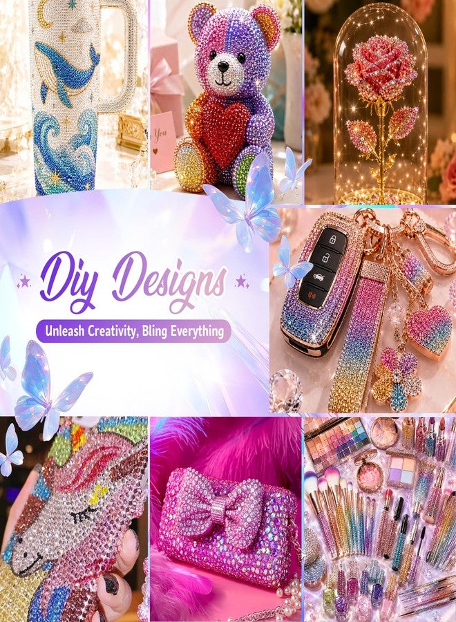 VISRIE 40000 Pcs 40 Colors Resin Jelly Rhinestones Kit, 3mm Flatback Rhinestones with 3 Pcs B7000 Jewelry Glue & Tools, Bedazzler Kit with Rhinestones, All-in-One Bedazzling Kit for DIY Arts & Crafts Gifts - Image 3