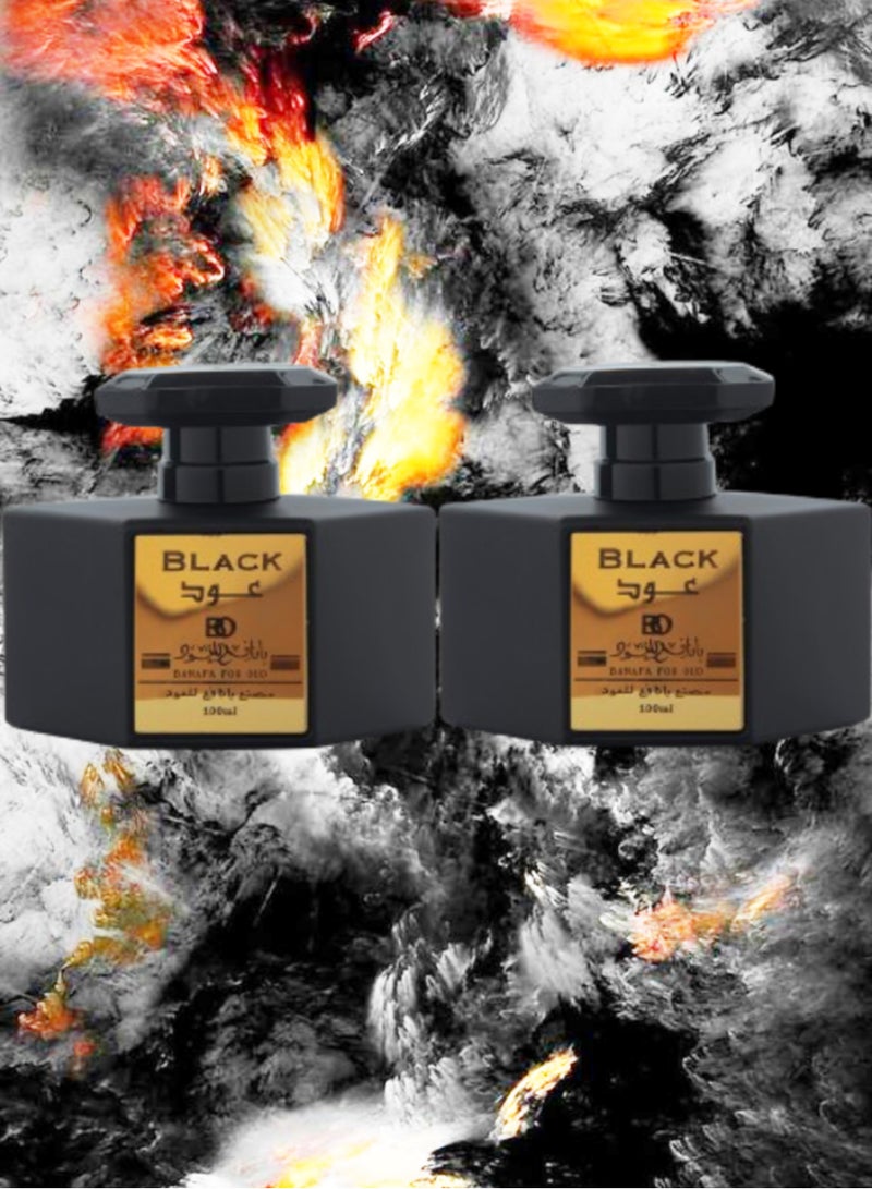 Banafa 2 Pieces Black Oud Perfume 100ml EDP - Image 1