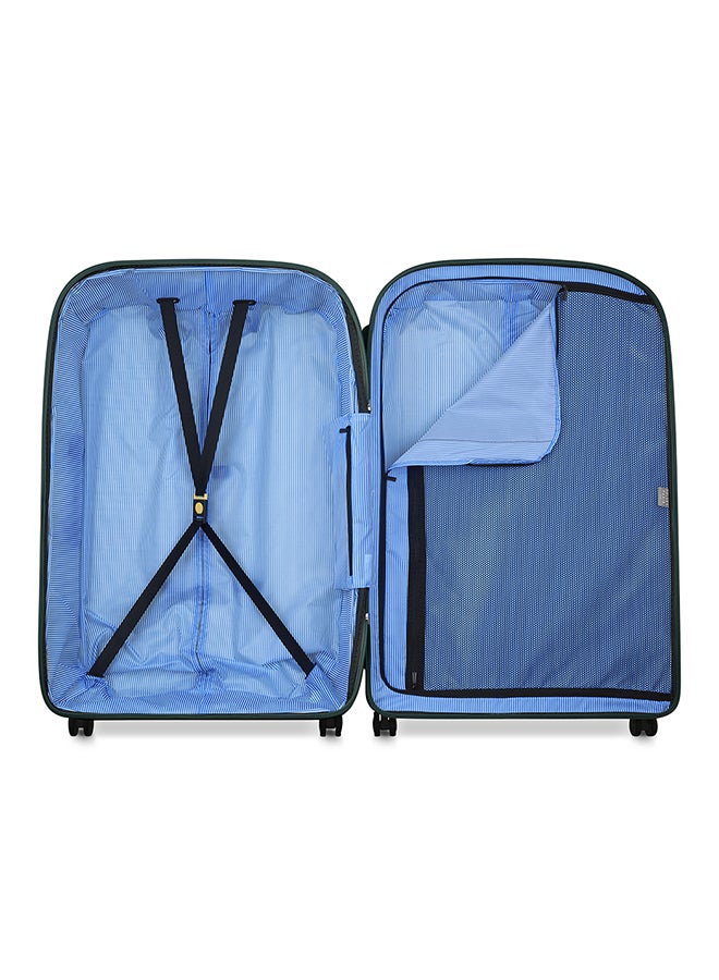 DELSEY Paris Clavel 83cm 4 Double-Wheeled Luggage Trolley (Recycled Material) - Deep Green - Image 3