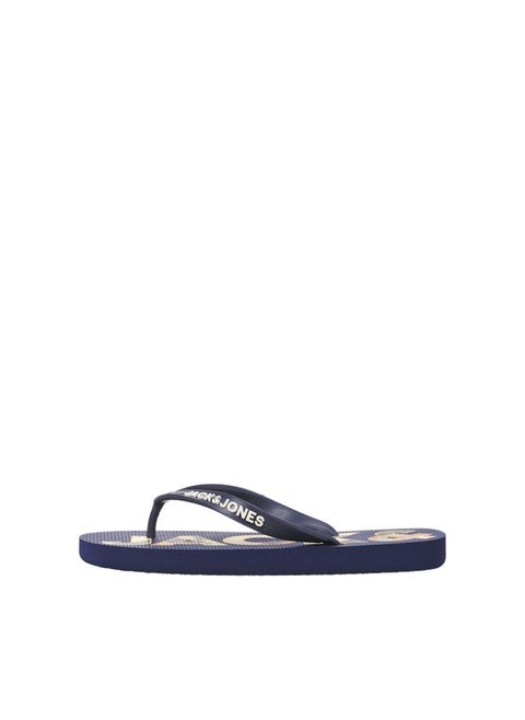JFWLOGO PALM PRINT FLIP FLOP JNR