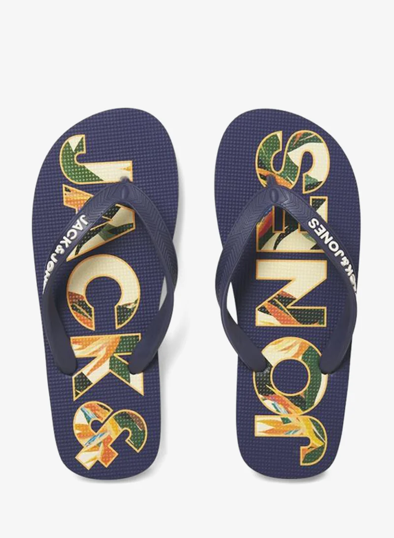 Jack & Jones Junior JFWLOGO PALM PRINT FLIP FLOP JNR