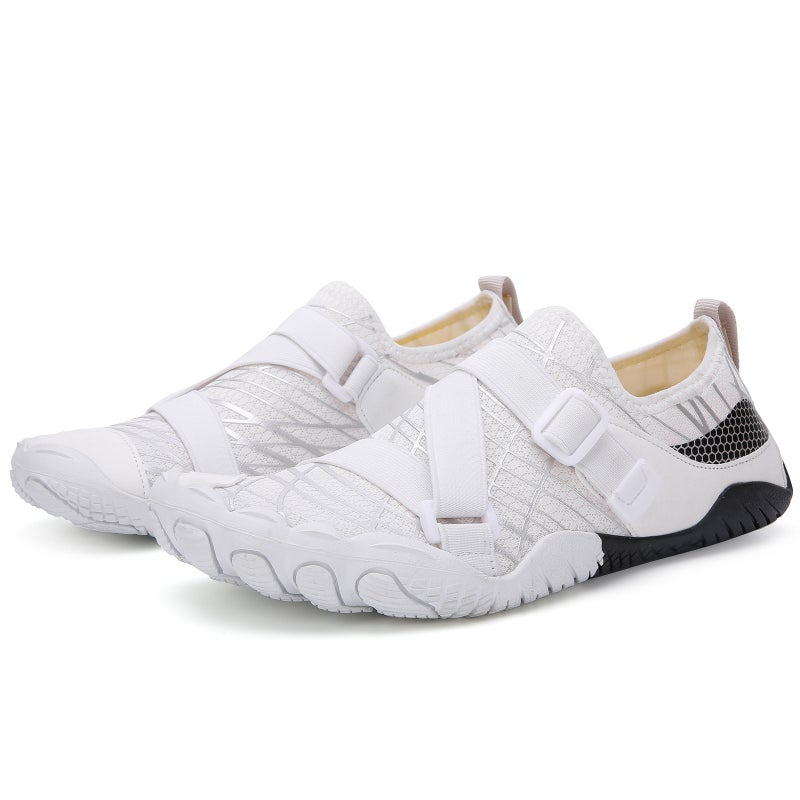 Generic Mens Fitness shoes for indoor treadmill lightweight skipping rope squat training womens stretch yoga shoes outdoor cycling shoes White 