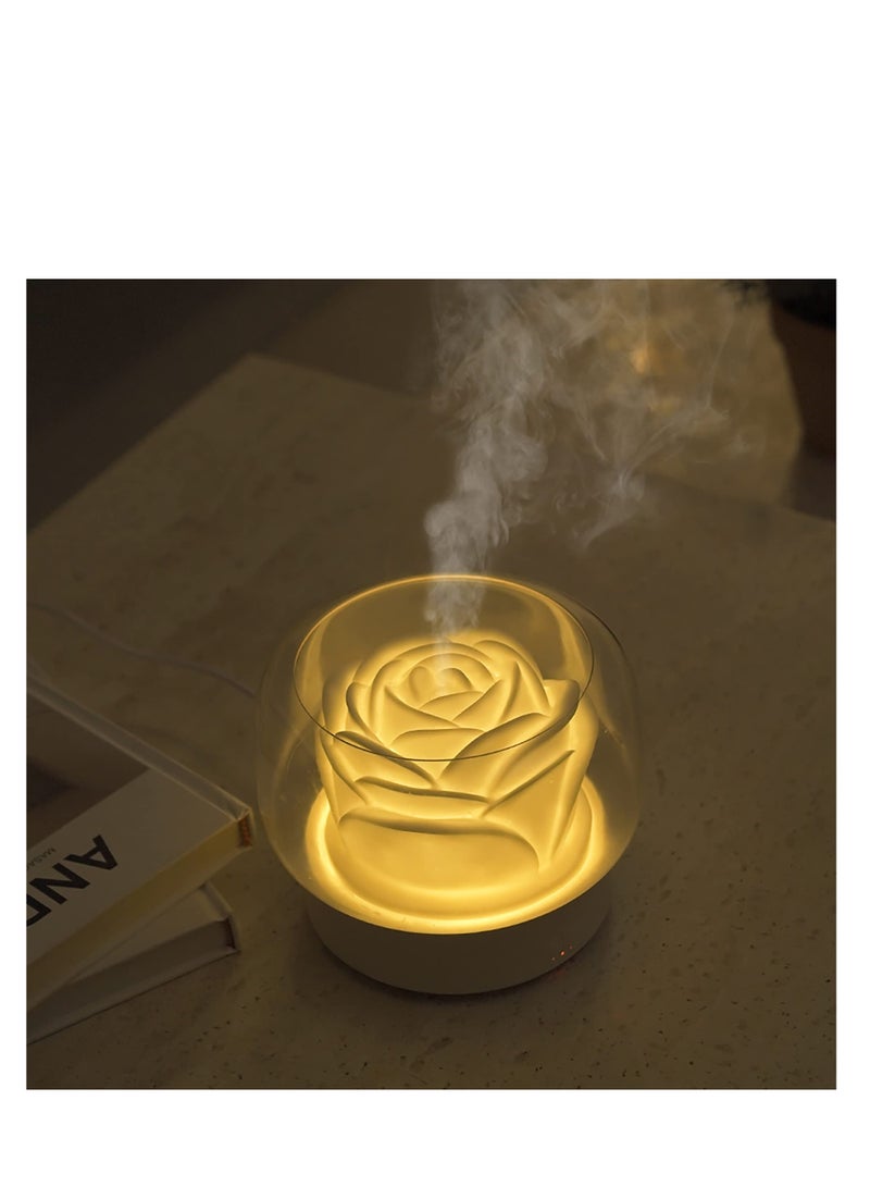 SYOSI Diffusers for Essential Oils Large Room: 500ml Aromatherapy Diffuser,  Big Capacity Running 24 Hours Waterless Auto Off with 7 Colors Lights for Sleeping and Relaxing, for Home, Bedroom, Gift- White - Image 3