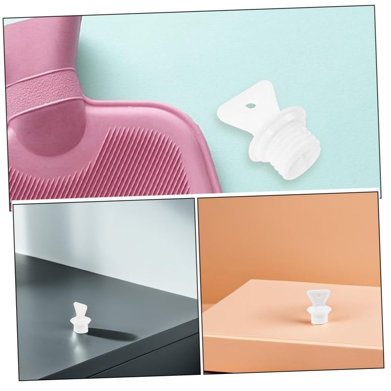 Alasum 4pcs Hot Water Bottle Stopper Sealing Plug Set Plastic Inner Diameter 2.1cm Height 1.7cm Replacement Cap - Image 4