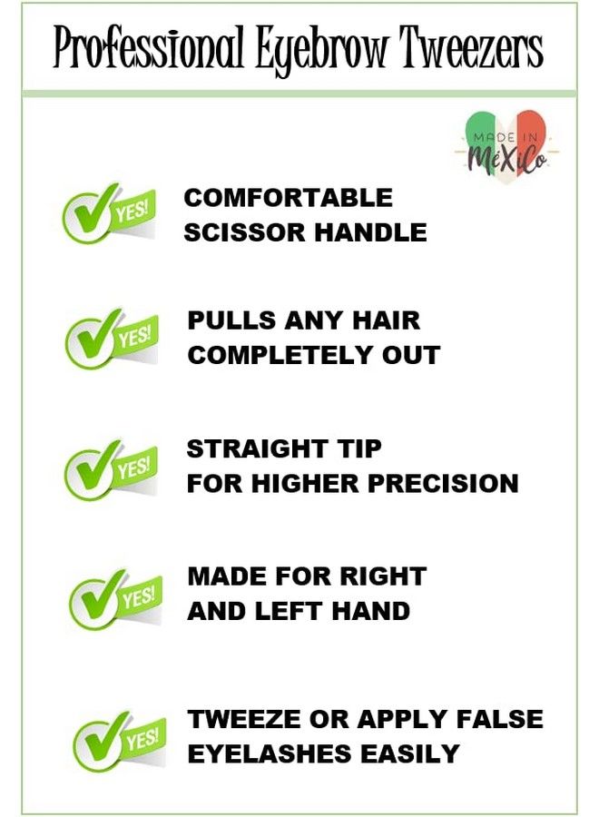CURTIS (2 In 1)Less Pain Professional Straight Tip Tweezers With Easy Scissor Handle + 2 Eyebrow Brush Great Precision Tweezers Menwomen; Portable Beauty Tools For Facial Hair Ingrown Hair Blackhead - Image 3