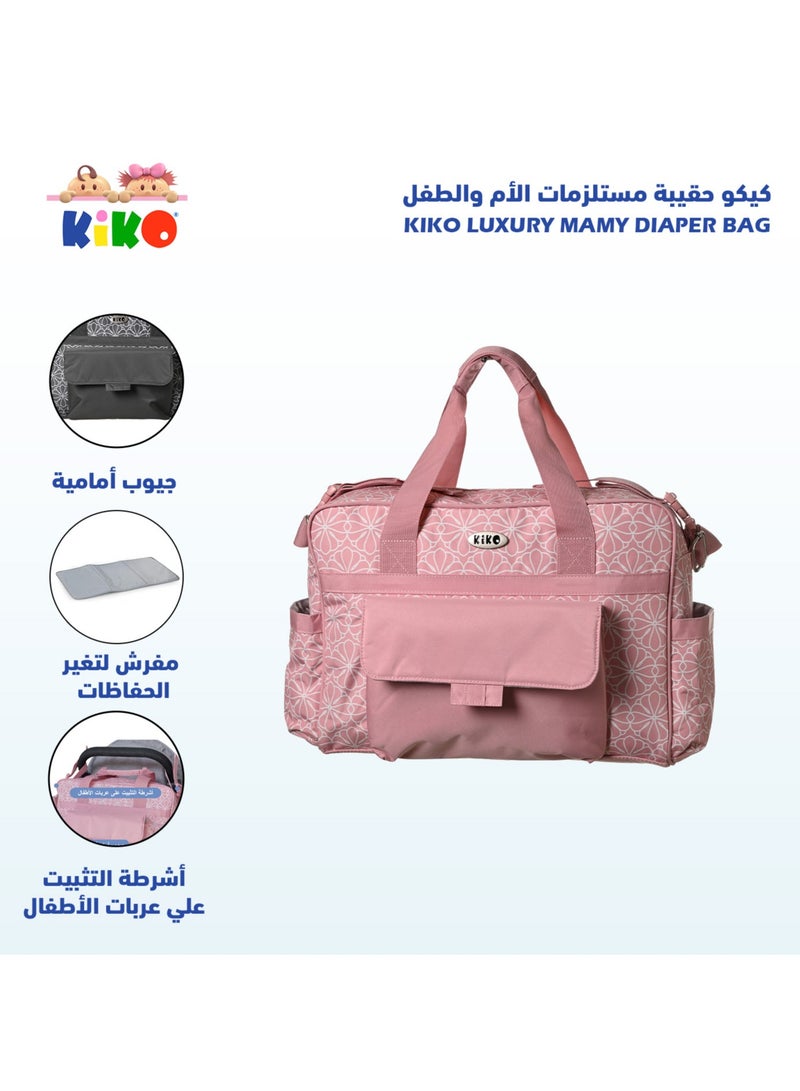 Kiko Luxury Mamy Diaper Bag - Pink - Image 3