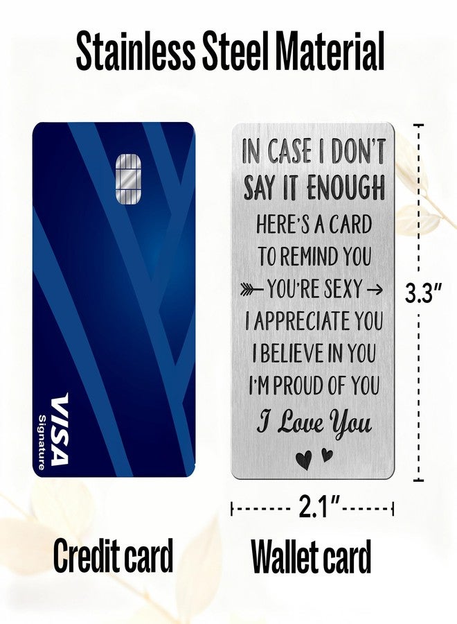 WITTSPOT Gifts for Him, Men, Boyfriend, Husband for Anniversary, Valentines, Christmas, Birthday - Birthday, Anniversary Card for Boyfriends, Men, Husbands - Wallet Insert for Boyfriend, Husband, Him - Image 4