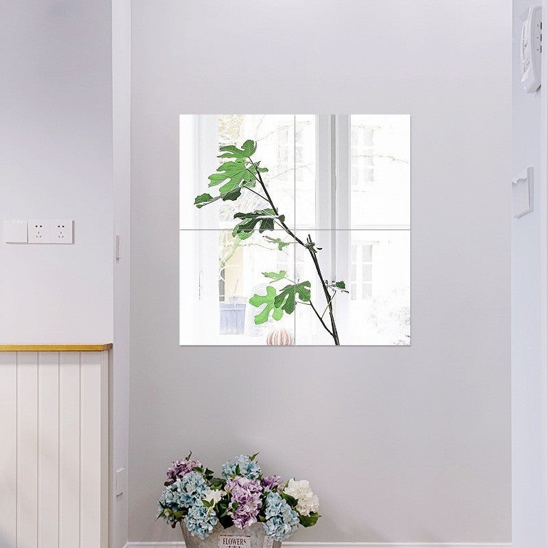 Acrylic Mirror Wall-Mounted Self-Adhesive Dressing Mirror Wall-Mounted Soft Mirror Dormitory Wall-Mounted Full-Body Mirror Large Cosmetic Mirror - Image 1