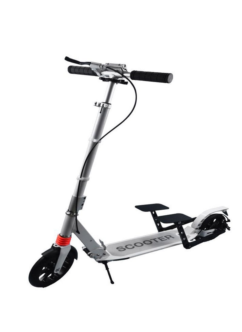 Crony - Double Foot Pedal Scooter,Non-Electric Travel Scooter For Adults&Kids&Teens,Off Road Large 8" Sturdy Urethane Wheels Escooter, Adjustable Handlebar, E-Skateboard For Men Adult Non-Electric Travel Scooter | Max Speed 16km/H | Easy Folding & Lightweight Aluminum Alloy Frame | 1-Year Warranty - Image 1