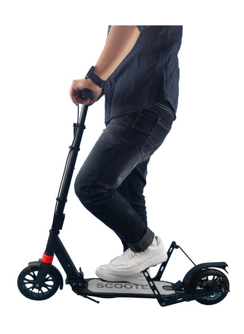 Crony - Double Foot Pedal Scooter,Non-Electric Travel Scooter For Adults&Kids&Teens,Off Road Large 8" Sturdy Urethane Wheels Escooter, Adjustable Handlebar, E-Skateboard For Men Adult Non-Electric Travel Scooter | Max Speed 16km/H | Easy Folding & Lightweight Aluminum Alloy Frame | 1-Year Warranty - Image 1