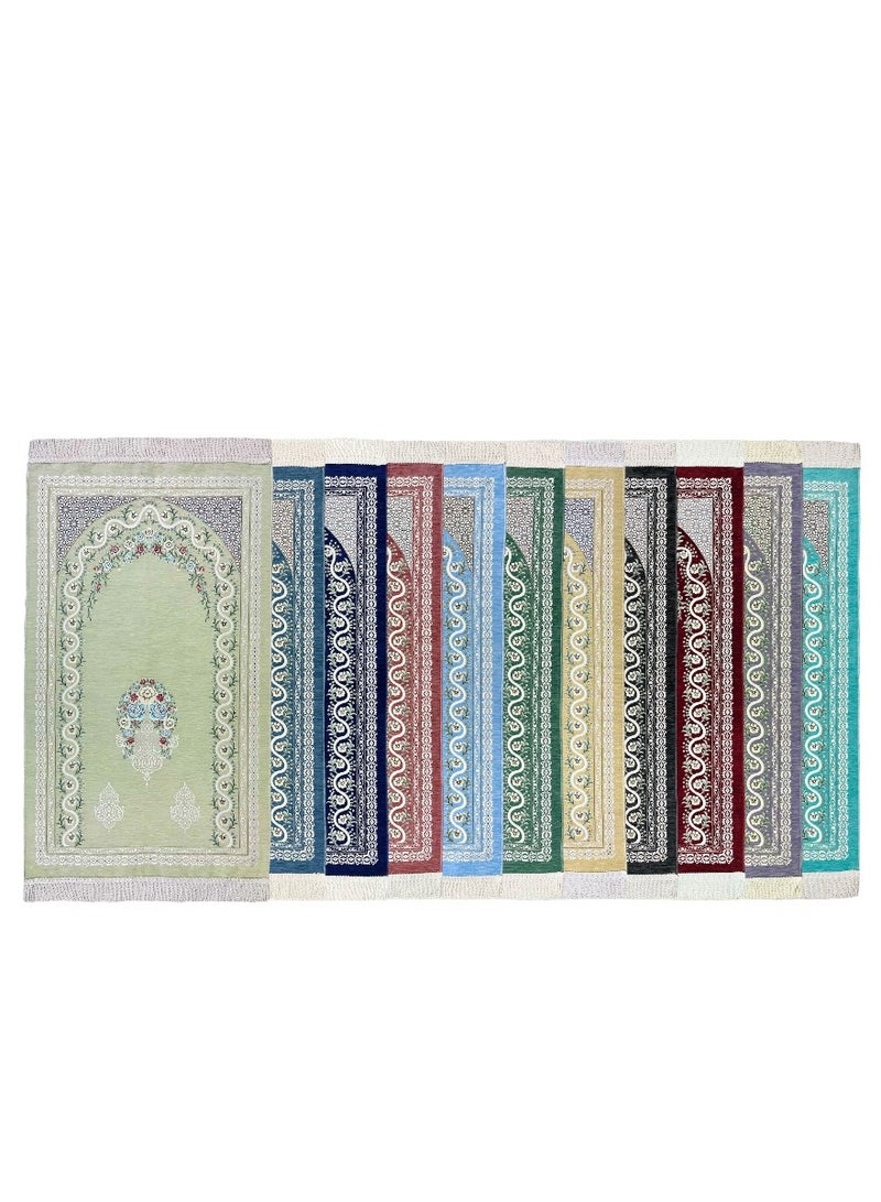 AL-HRAER Luxurious Long-lasting High-Quality Chenille Prayer Mat With Floral Islamic Designs And Decorations And Multiple Colors To Suit All Tastes 120X70 Cm - Image 5