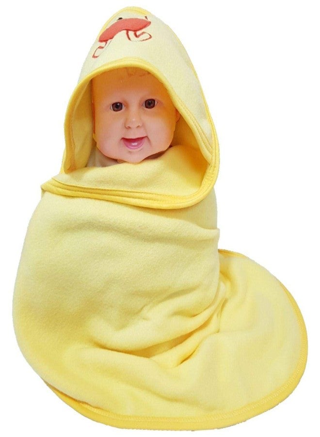 BRANDONN Baby Boy's and Girl's Terry Cotton Baby Bath Towel Cum Baby Wrapper Towel (Mango, White, Pink, 0-2 Years) - Combo of 3 - Image 2