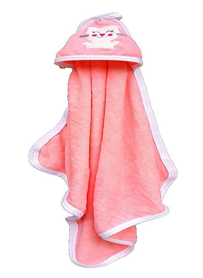 BRANDONN Baby Boy's and Girl's Terry Cotton Baby Bath Towel Cum Baby Wrapper Towel (Mango, White, Pink, 0-2 Years) - Combo of 3 - Image 5