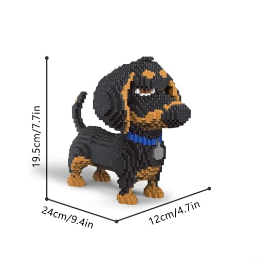 alltogetho Celebrate Your Love for Dogs with a 9inch Long Dachshund Model Micro Mini Building Blocks Set an Educational Recreational Toys - Image 5