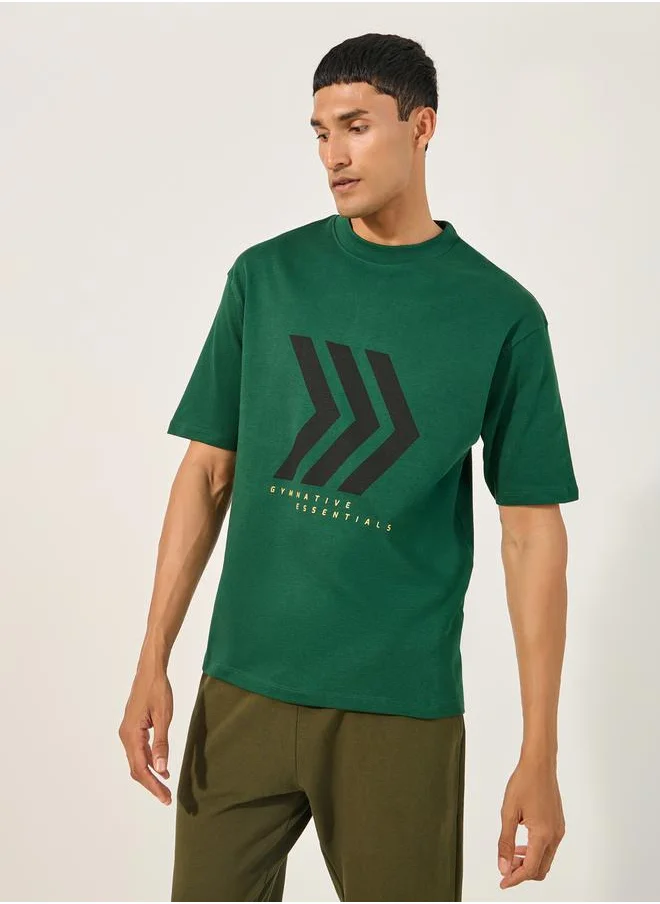 Styli Graphic Print Crew Neck T-Shirt