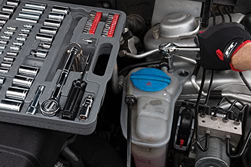 Performance Tool W1198 SAE/Metric 100-Piece Socket (1/4-Inch, 3/8-Inch & 1/2-Inch Drive) and Bit Set - Image 3