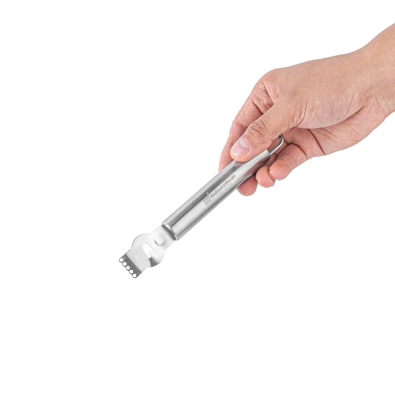 Restaurantware Met Lux Citrus Zester 1 MultiPurpose Channel Knife  Ergonomic Grip Hanging Loop Stainless Steel Lemon Peeler CorrosionResistant For Kitchens And Bars
