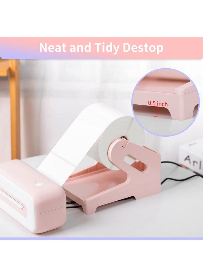 phomemo Phomeo Label Holder Thermal Label Holder For Rolls And Fanfold Labels Shipping Label Holder For Desktop Label Printer(Pink) - Image 4