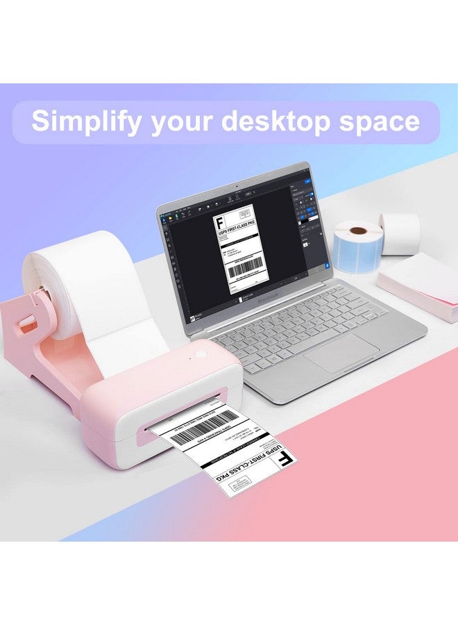phomemo Phomeo Label Holder Thermal Label Holder For Rolls And Fanfold Labels Shipping Label Holder For Desktop Label Printer(Pink) - Image 3