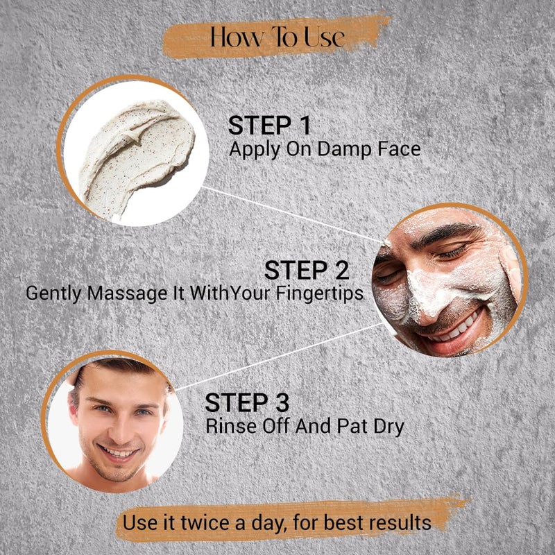 MAN CODE Mancode Polishing Rice Scrub for Oil Control unclogs your pores help to Brighten Skin Face scrub 100gm  - Image 5