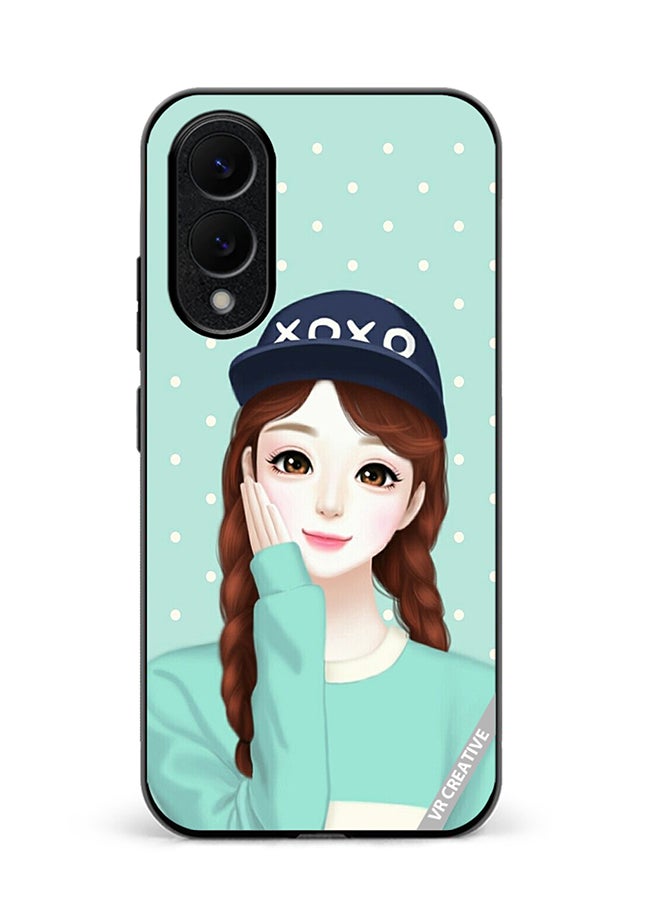 Protective Case Cover For Samsung Galaxy S25 Edge Xoxo Girl Design Multicolour