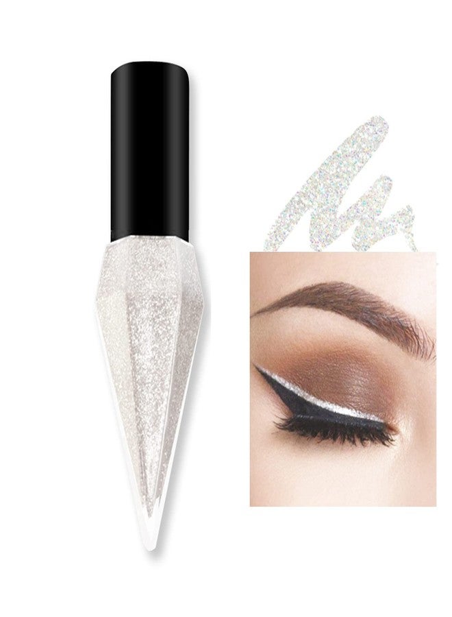 Rosarden Liquid Glitter Eyeliner, Metallic Shimmer White Diamond Eye Liner Stick, Waterproof Long Lasting Quick Drying High Pigmented Sparkle Eyeshadow, Glitter Eyeliner for Eye Makeup - Image 1