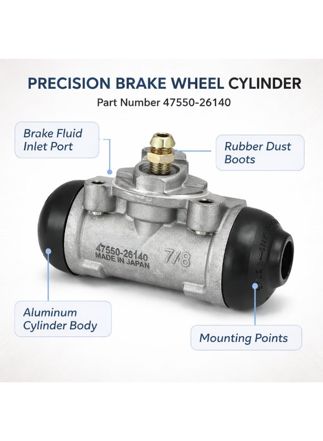 DBL Wheel Cylinder 47550-26140 For Hiace 2006–2017 Silver Made In Japan - Image 2