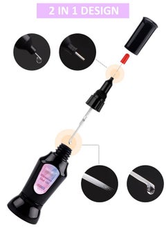 EBANKU 2Pcs Rhinestone Glue For Nails Ebanku Clear Press On Nail Tips Gems Jewel Glue With Brush Acrylic Fake Nail Glue Diy Nail Decoration Supplies (20Ml)  - Image 2