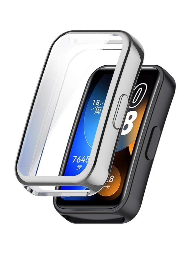 Cover Huawei Band 9 Protective 360 Case Flexible TPU Case Soft Frame Shock Resistant - Silver - Image 3