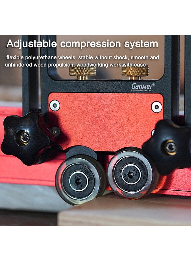 Aluminum Alloy Table Saws Pressing Feeder Guide Board Fixing Bearing Wheel for T Tracks Fence Woodworking Bearing Feeding Roller Feeder - Image 4