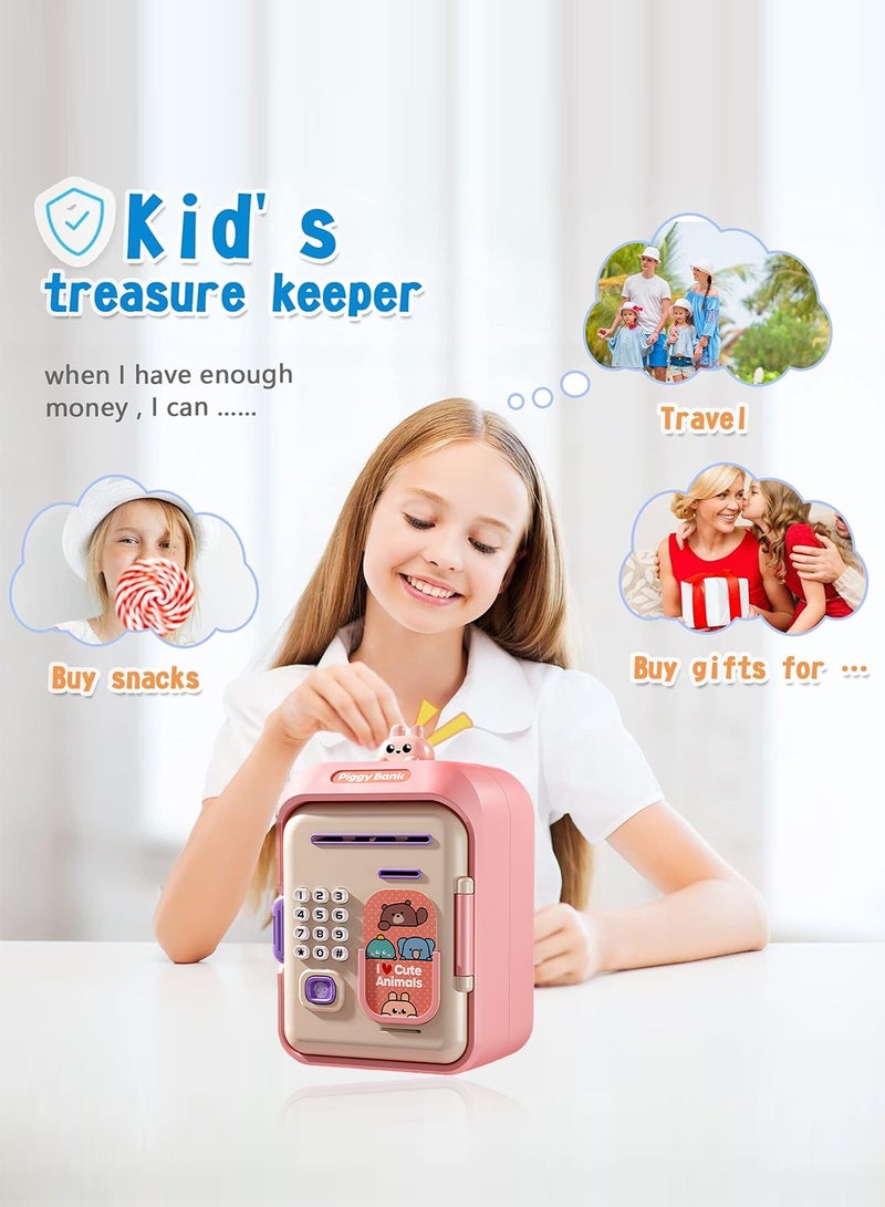 ما بيبي البنك المحبوب وصندوق الأمانات للأولاد والبنات شاهد مدخرات طفلك تنمو في بنك كلمات المرور الكرتوني للأطفال - Image 2