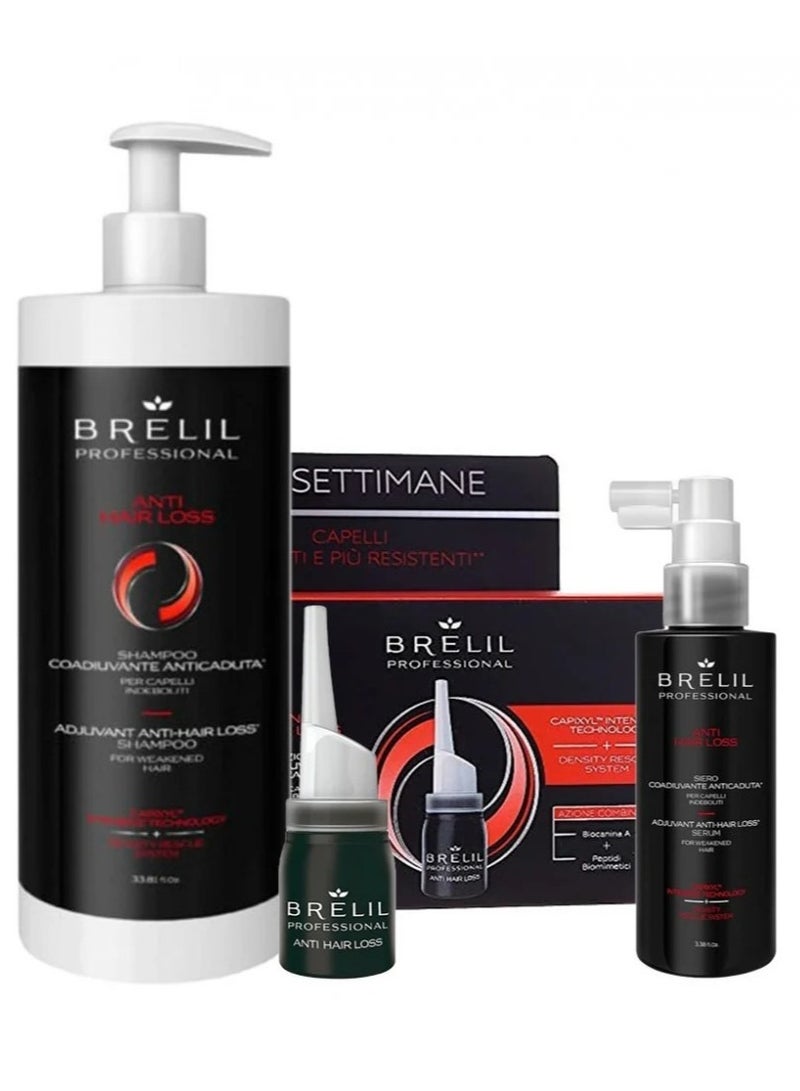 بريليل مجموعة علاج تساقط الشعر بالخلايا الجذعية النباتية شامبو بسعة 1000مل 10 أمبولات بسعة 6 مل بخاخ بسعة 100مل منتج ايطالي - Image 1