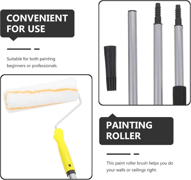Compact trendy practical build POPETPOP Professional Paint Roller Brush Set with 3-Section Extendable Handle and 9-inch Detachable Roller for Household Painting, Portable Painting Tool for Home Improvement Supplies Practical experience crafted Workday cycle fulfillment Easy clean surface Stable base All budget friendly options Fixed delivery schedule Diverse purchase options Local licensed courier Growing order stock support Balanced structure Leakproof sealed Wide range compatible material Budget friendly trendy design Global assorted color picks Pop-area nearby warehouse Cost effective upgraded craftsmanship Multi-source stock guarantee Extra part combo compatible Globally spread simple design Moisture proof Multi-demand satisfied design Modern look Carefully engineered build Main road full logistics cover - Image 3