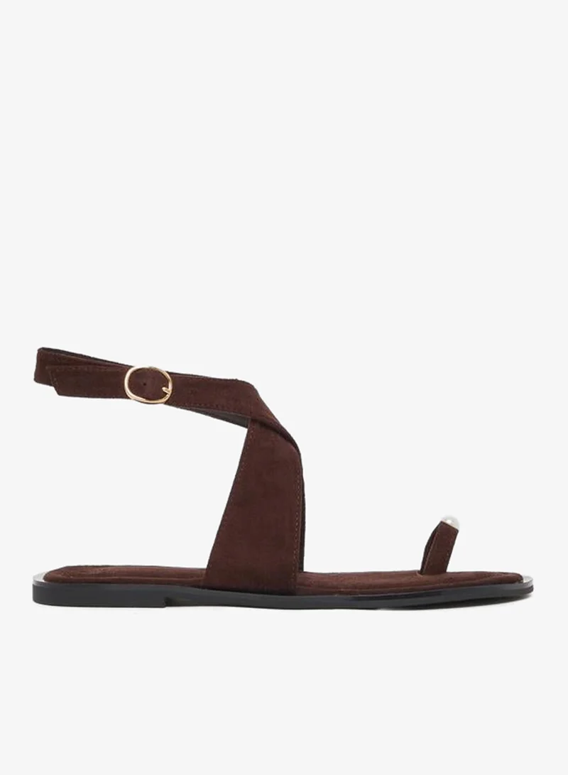 ستايلي صندل فلات بسيور كاحل