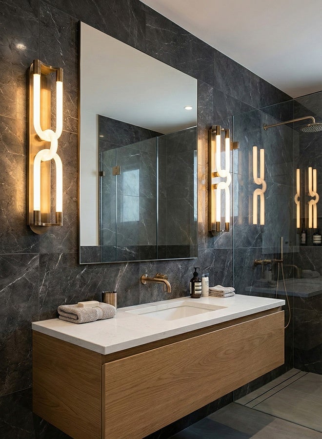 BUY4LESS -  Modern Lighting, Wall Lamp, Mirror Lamp, Light, Bronze Color, 45x9 cm,Suitable for bedroom and living room, Mirror lamp - Image 2