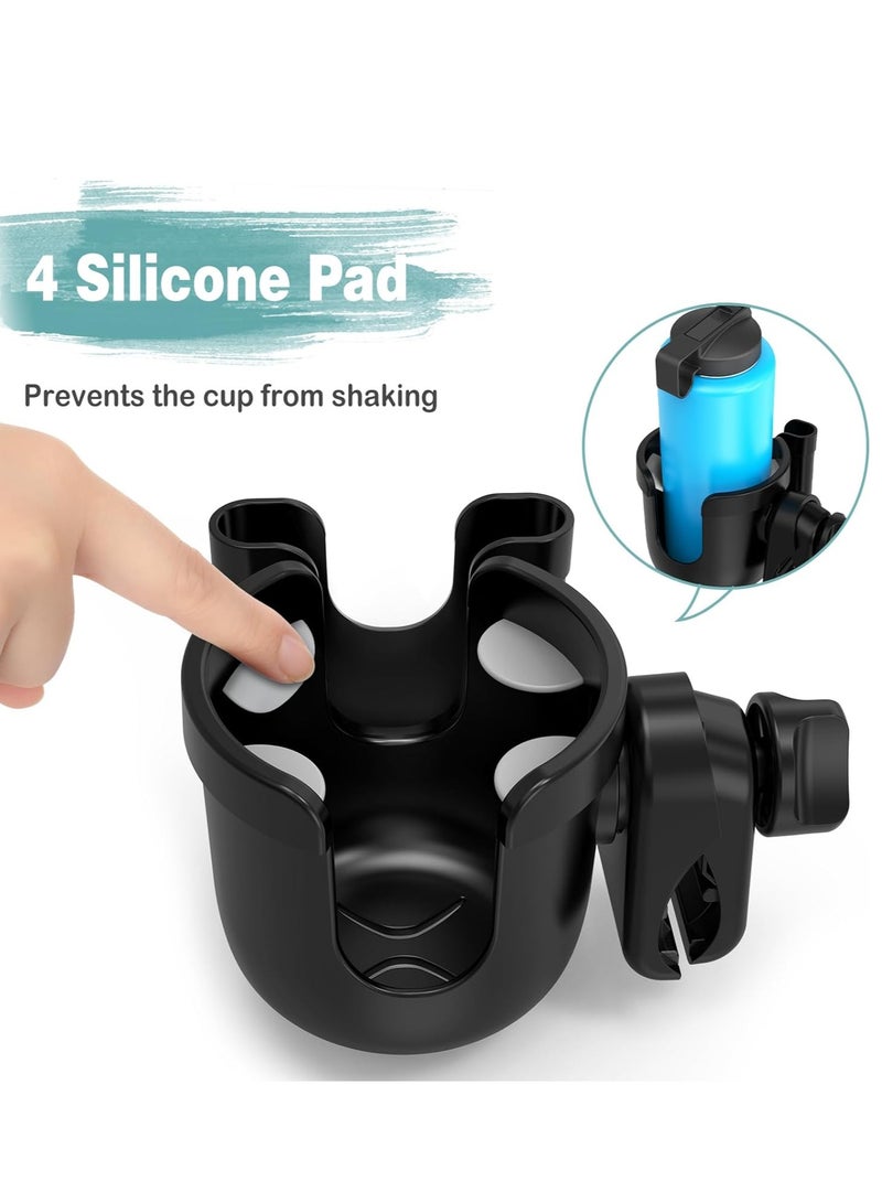 Gonice Stroller Cup Holder with Phone Holder, Universal Bottle Holder for Wheelchair, Walker, Bike, Scooter, Stroller Accessories - Image 5