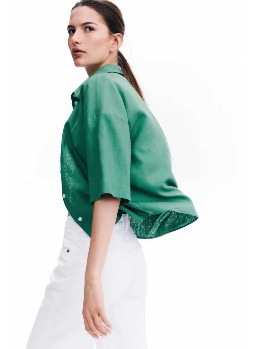 H&M Linen-Blend Shirt